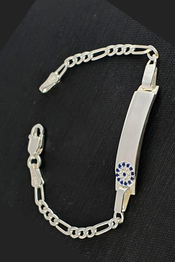 Nazar Boncuklu 925 Ayar Gümüş Çocuk Bileklik ürün görseli