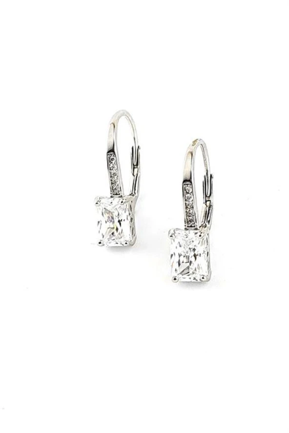 Sky Diamond Taşlı 925 Ayar Gümüş Baget Küpe