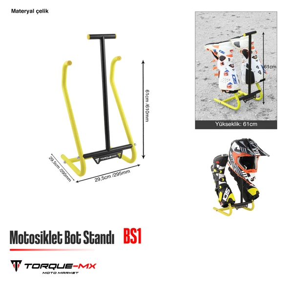 Torque-MX Motosiklet Bot Standı BS1 Sarı - Resim 5