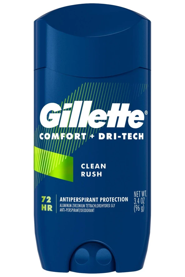 Gillette Comfort + Dri-Tech Clean Rush Antiperspirant Stick Deodorant 96GR