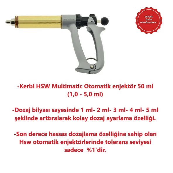 HSW Multimatic 50 ml (1,0-5,0 ml)-Kerbl Otomatik Enjektör - 2