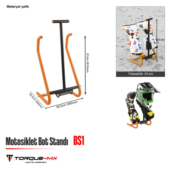 Torque-MX Motosiklet Bot Standı BS1 Turuncu - Resim 5