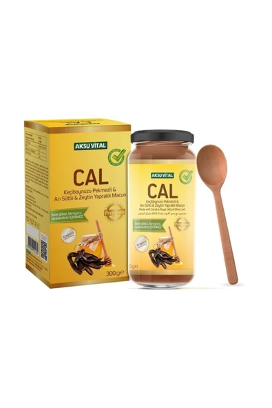 Keratinli Cal Keçiboynuzu Arı Sütü Zeytin Yaprağı Macunu 450gr