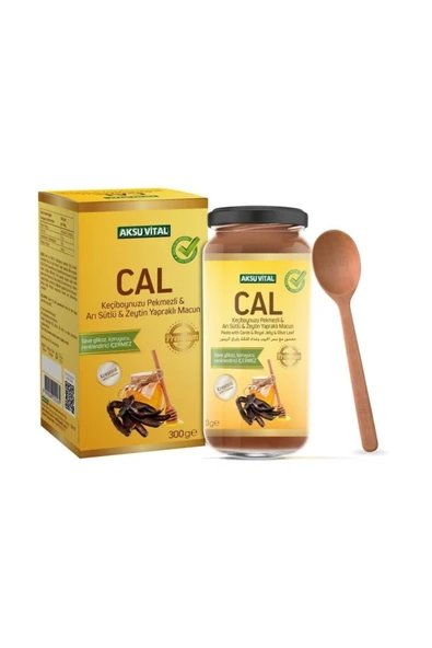 Keratinli Cal Keçiboynuzu Arı Sütü Zeytin Yaprağı Macunu 450gr - 2