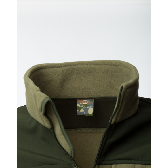KARCAMP 341 MODEL HAKİ 6 CEPLİ ROBALI POLAR MONT - 7