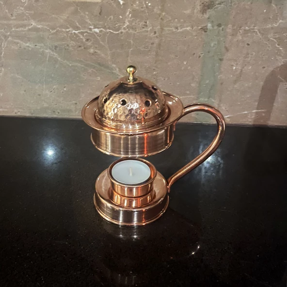 Shark Anatolia Bakır Buhurdanlık Ayaklı Tütsülük Aromaterapi - 6