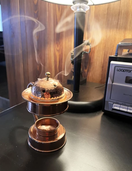 Shark Anatolia Bakır Buhurdanlık Ayaklı Tütsülük Aromaterapi - 2