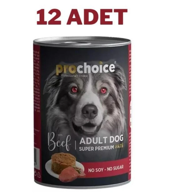 ProChoice Adult Dog Beef Pate Köpek Konservesi 12x400 gr