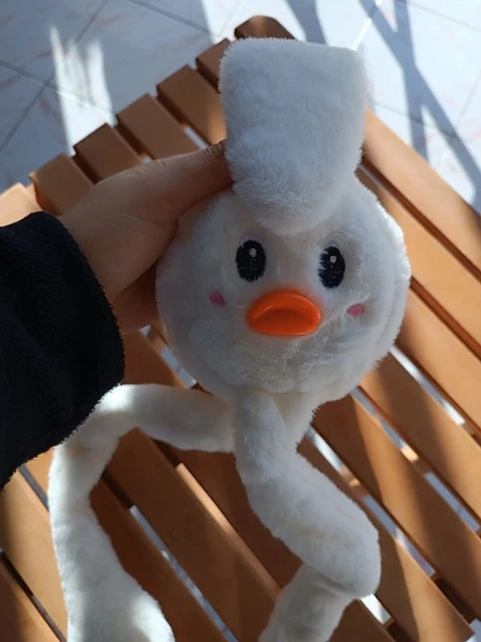 Kulakları Hareket Eden Sesli Peluş ördek Kulaklık Taç - 8