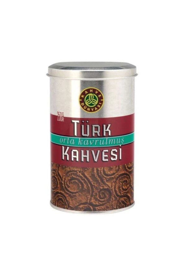 Orta Kavrulmuş Türk Kahvesi Teneke Kutu 250 gr