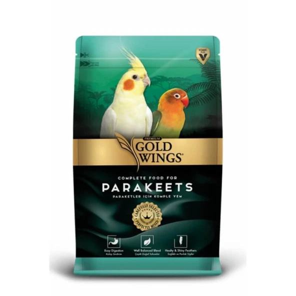 Gold Wings Premium Paraket Sultan Cennet Papağanı Yemi 1kg x 6 adet