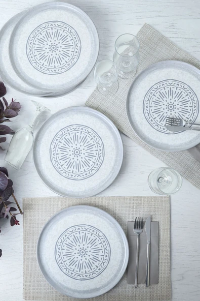 Keramika Keraart Stone Nordic Servis Tabağı 28 Cm 6 Adet 21427 - Resim 2