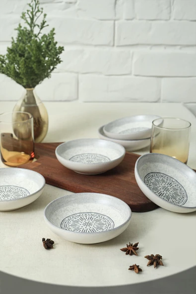 Keramika Keraart Stone Halka Çerezlik/Sosluk 13 Cm 6 Adet 21427