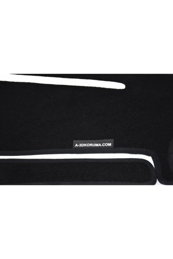 Mercedes E Class 1976-1984 Modelleri Için Uygun Torpido Koruma Halısı Siyah Kenar Renk Siyah - Resim 3