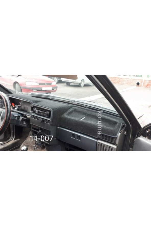 Lada Vaz 1990-2004 Modelleri Için Uygun Torpido Koruma Halısı Siyah Kenar Renk Siyah - Resim 2