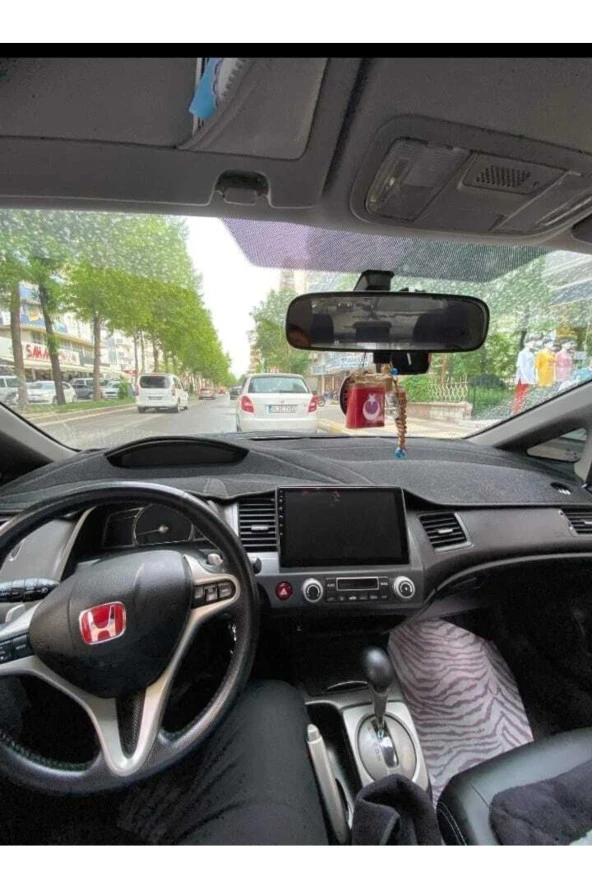 Honda Civic Fd6 Modelleri Için Uygun Torpido Koruma Halısı Siyah Kenar Renk Siyah