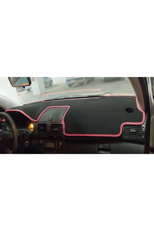 Toyota Avensis 2003-2009 Modelleri Için Uygun Torpido Koruma Halısı Siyah Kenar Renk Kırmızı - Resim 2