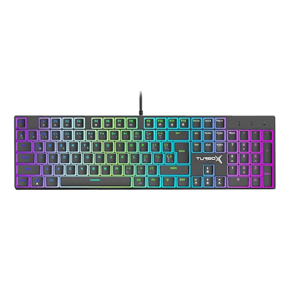 Turbox Tr-Mk10Pd Usb Kablolu (Siyah) Rgb Makro Gaming Mekanik Klavye Pudding Tuş Bilek Destekli Blue Switch Mekanik Rainbow Klavye - 6