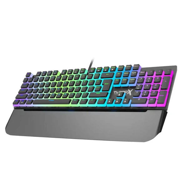 Turbox Tr-Mk10Pd Usb Kablolu (Siyah) Rgb Makro Gaming Mekanik Klavye Pudding Tuş Bilek Destekli Blue Switch Mekanik Rainbow Klavye - 4
