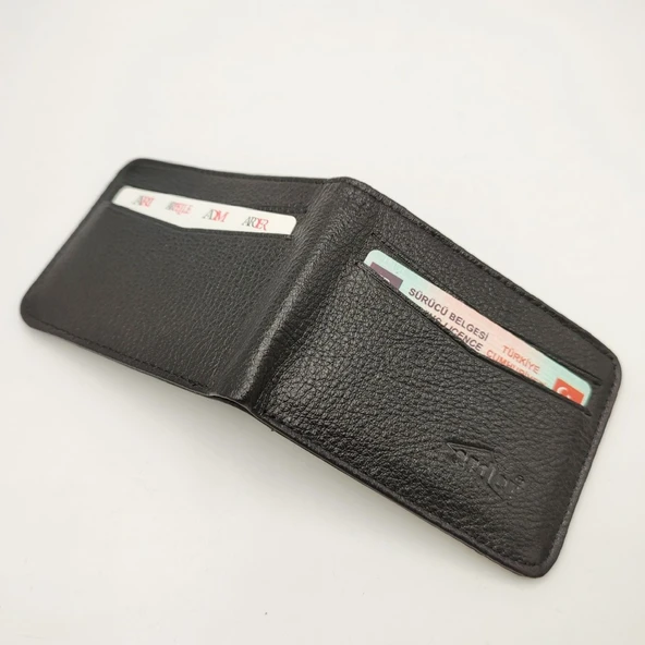 Yatay Model Mıknatıslı Erkek Kartlık Siyah Renk - 8