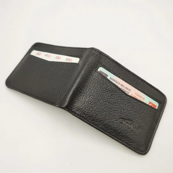 Yatay Model Mıknatıslı Erkek Kartlık Siyah Renk - 5