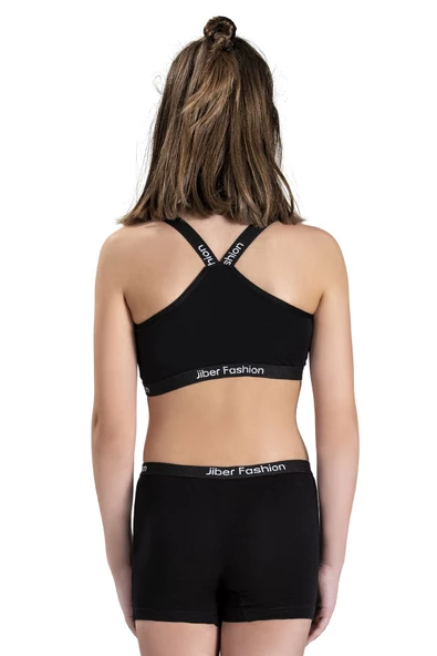 Jiber 818 Kız Çocuk Pamuklu Likralı Büstiyer Takım - 2