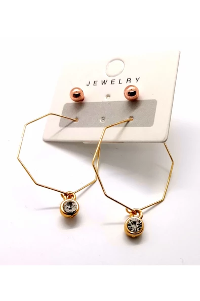 Figürlü Kararmaz Lüks Küpe ürün görseli 1