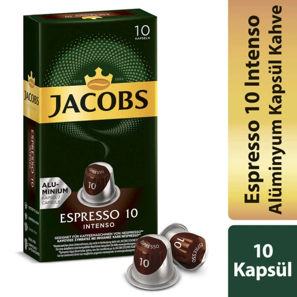 Jacobs Espresso 10 Intenso Kapsül Kahve 10 Kapsül