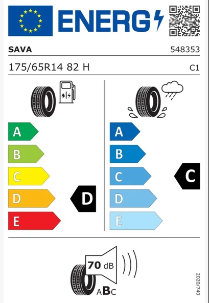 SAVA 175/65r14 82h Intensa Hp Oto Yaz Lastiği (üretim Yılı 2025 ) - 3