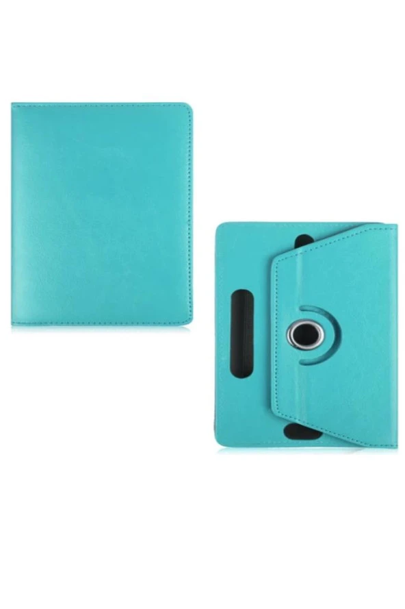 Samsung Galaxy Tab Active 2 SM-T395 LTE Uyumlu 8" Dönerli Standlı Deri Tablet Kılıfı - Turkuaz - 2