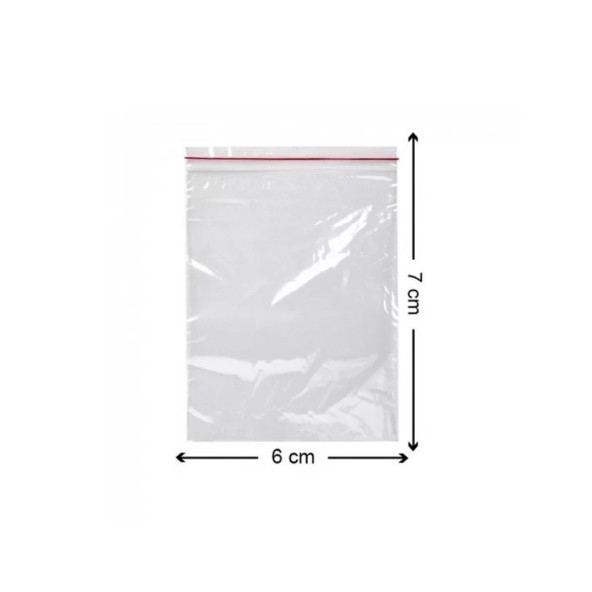 Kilitli Torba 6x7 Cm 100'lü Kilitli Buzdolabı Poşeti Şeffaf Kilitli Poşet Kilitli Saklama Poşeti - 4