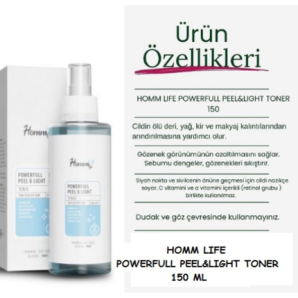 HOMM LIFE POWERFULL PEEL&LIGHT TONER 150 ML