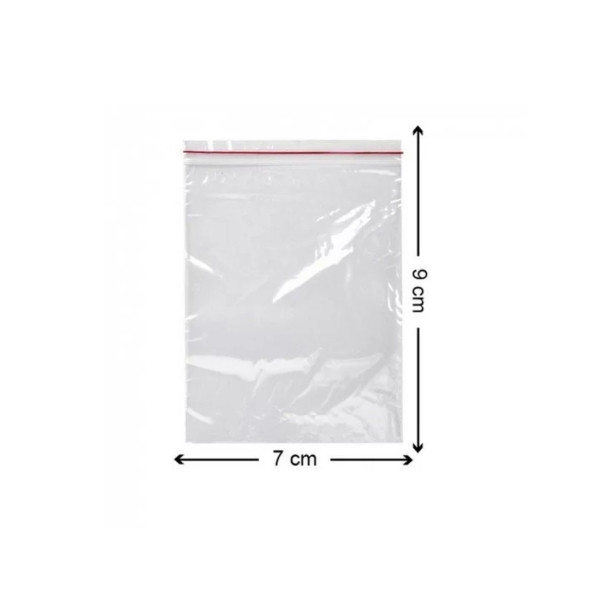 Kilitli Torba 7x9 Cm 100'lü Kilitli Buzdolabı Poşeti Şeffaf Kilitli Poşet Kilitli Saklama Poşeti - 5