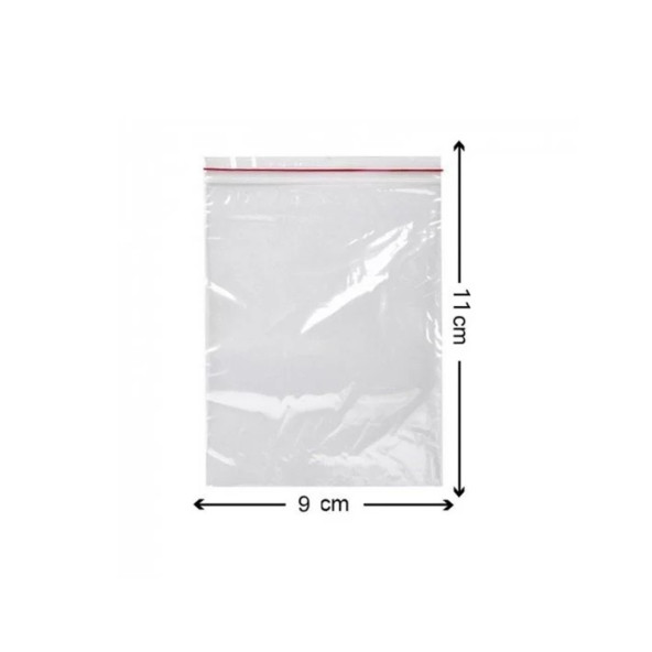 Kilitli Torba 9x11 Cm 100'lü Şeffaf Kilitli Poşet Kına Çerez Kuruyemiş Poşeti - 5