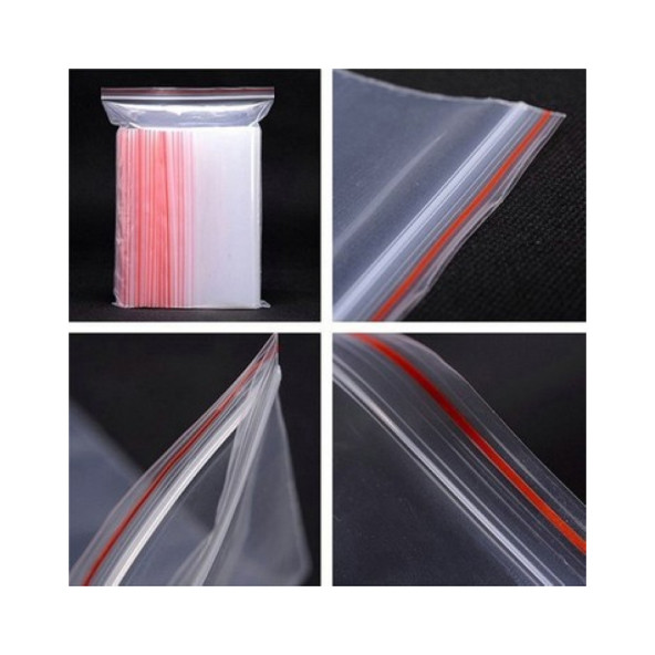 Kilitli Torba 10x12 Cm 100'lü Kilitli Buzdolabı Poşeti Şeffaf Kilitli Poşet Kilitli Saklama Poşeti - 3
