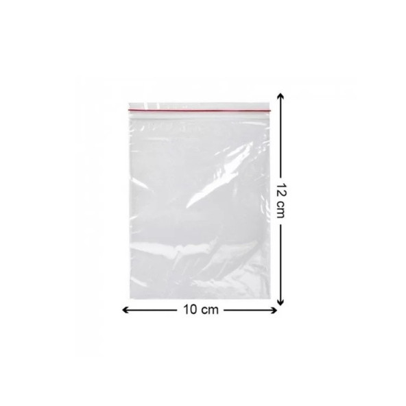 Kilitli Torba 10x12 Cm 100'lü Kilitli Buzdolabı Poşeti Şeffaf Kilitli Poşet Kilitli Saklama Poşeti - 5