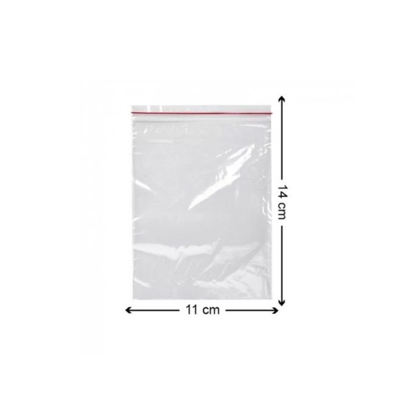 Kilitli Torba 11x14 Cm 100'lü Kilitli Buzdolabı Poşeti Şeffaf Kilitli Poşet Kilitli Saklama Poşeti - 6