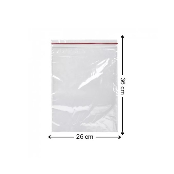 Kilitli Torba 26x36 Cm 100'lü Kilitli Buzdolabı Poşeti Şeffaf Kilitli Poşet Kilitli Saklama Poşeti - 6