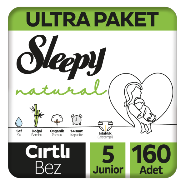 Sleepy Natural 5 Numara Junior 160'lı Bebek Bezi