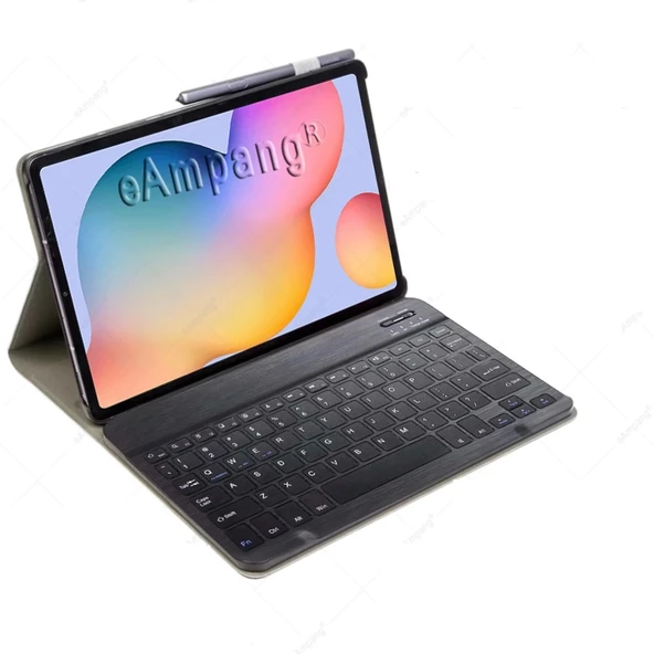 Samsung Galaxy Tab S7 FE S7 Plus S8 Plus 12.4" Kılıf Kablosuz Klavyeli Kılıf Mobax X800 T730 T970