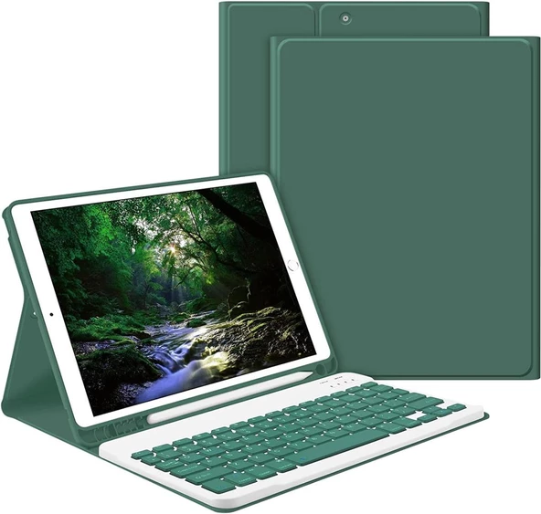 Samsung Galaxy Tab S7 FE S7 Plus S8 Plus 12.4" Kılıf Kablosuz Klavyeli Kılıf Mobax X800 T730 T970 - 4