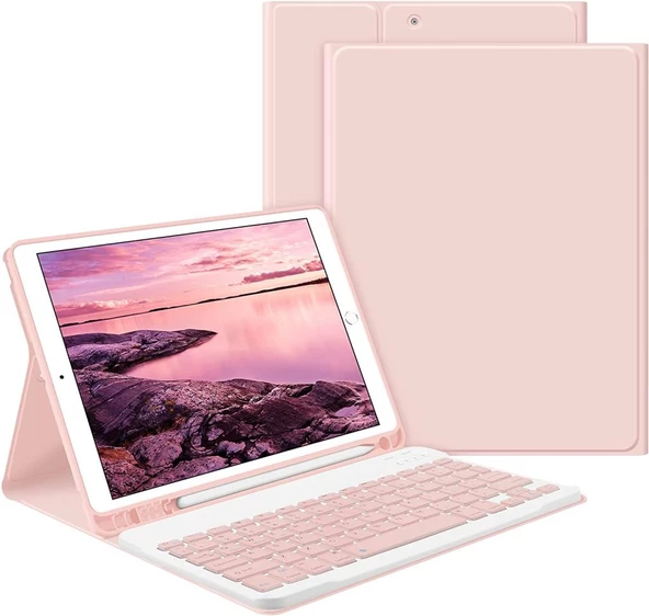 Apple iPad 9. Nesil 10.2" 2021 Kılıf Kablosuz Klavyeli Case Mobax A2602 A2603 A2604 A2605 - Resim 4