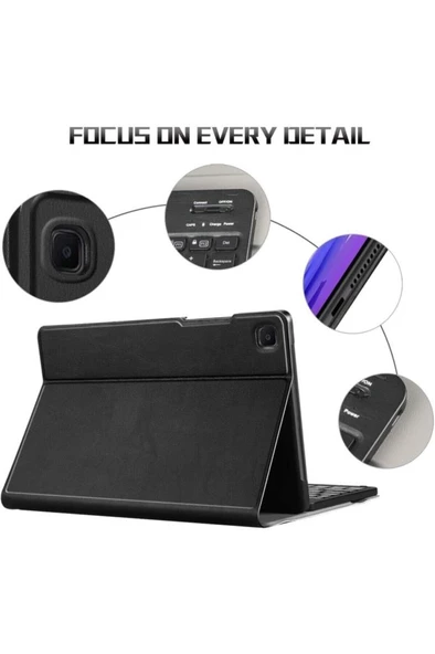 Samsung Galaxy Tab A 10.1 T580 Kılıf Kablosuz Klavyeli Case Mobax T585 T587 - 8