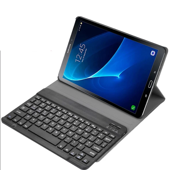 Samsung Galaxy Tab A 10.1 T580 Kılıf Kablosuz Klavyeli Case Mobax T585 T587 - 2