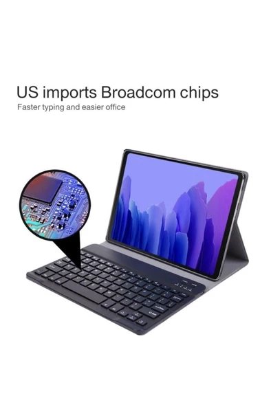 Samsung Galaxy Tab A 10.1 T580 Kılıf Kablosuz Klavyeli Case Mobax T585 T587 - 6