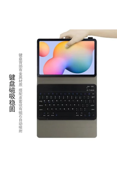 Samsung Galaxy Tab A 10.1 T580 Kılıf Kablosuz Klavyeli Case Mobax T585 T587 - 9