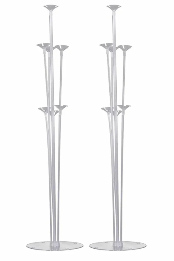 2 Adet Balon Süsleme Standı 7li Çubuklu Ikili Set Ayaklı Stand - 2