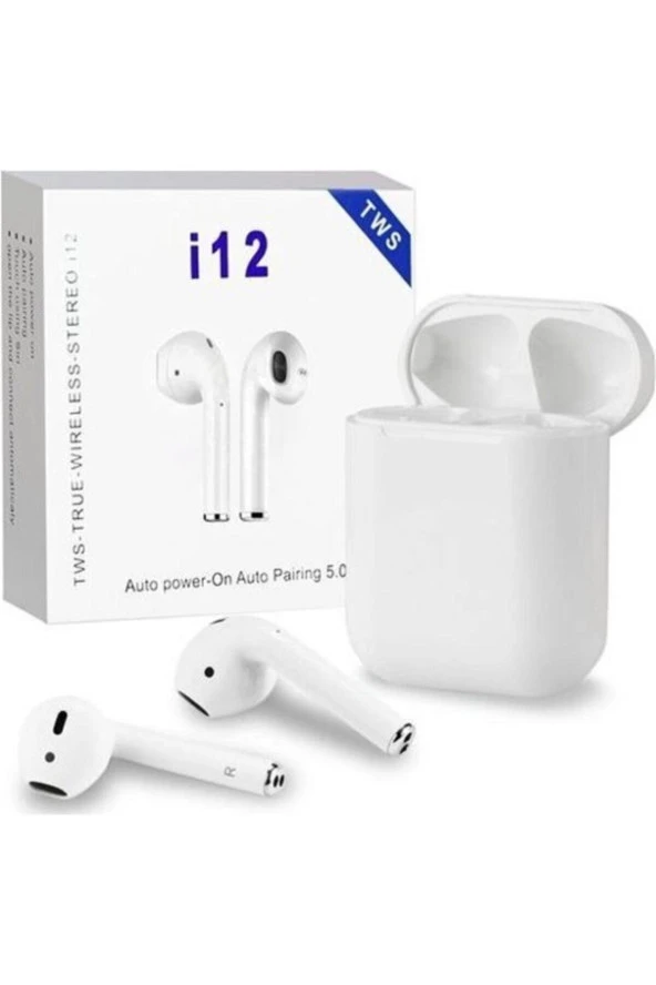 Airpods TWS i12 Şarj Üniteli Bluetooth 5.0 Kulaklık