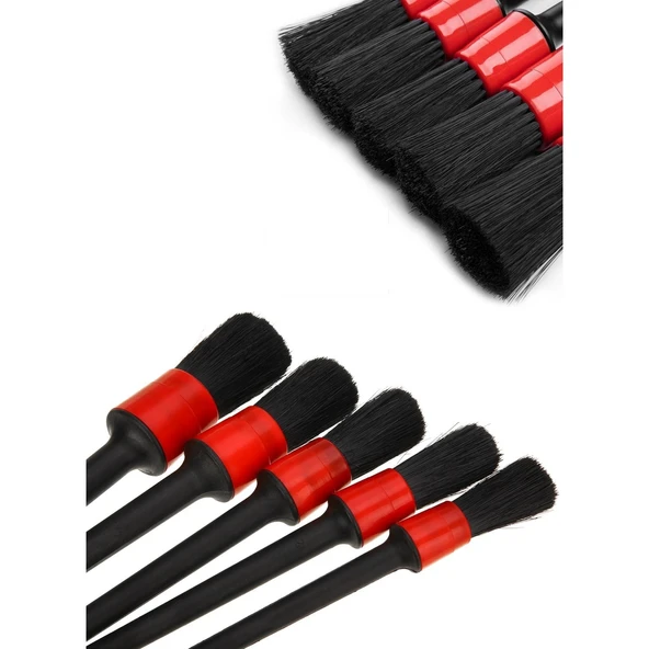 Araç Içi Oto Temizleme Fırçası 5li Paket Detaylı Araba Temizlik Fırçası Farklı Boyutlarda Set - 4