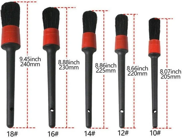 Araç Içi Oto Temizleme Fırçası 5li Paket Detaylı Araba Temizlik Fırçası Farklı Boyutlarda Set - 3